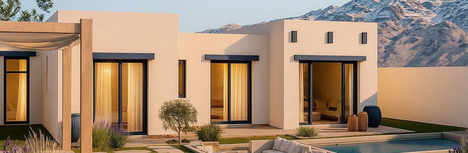 Olive Farms farmhouse – villa facade view