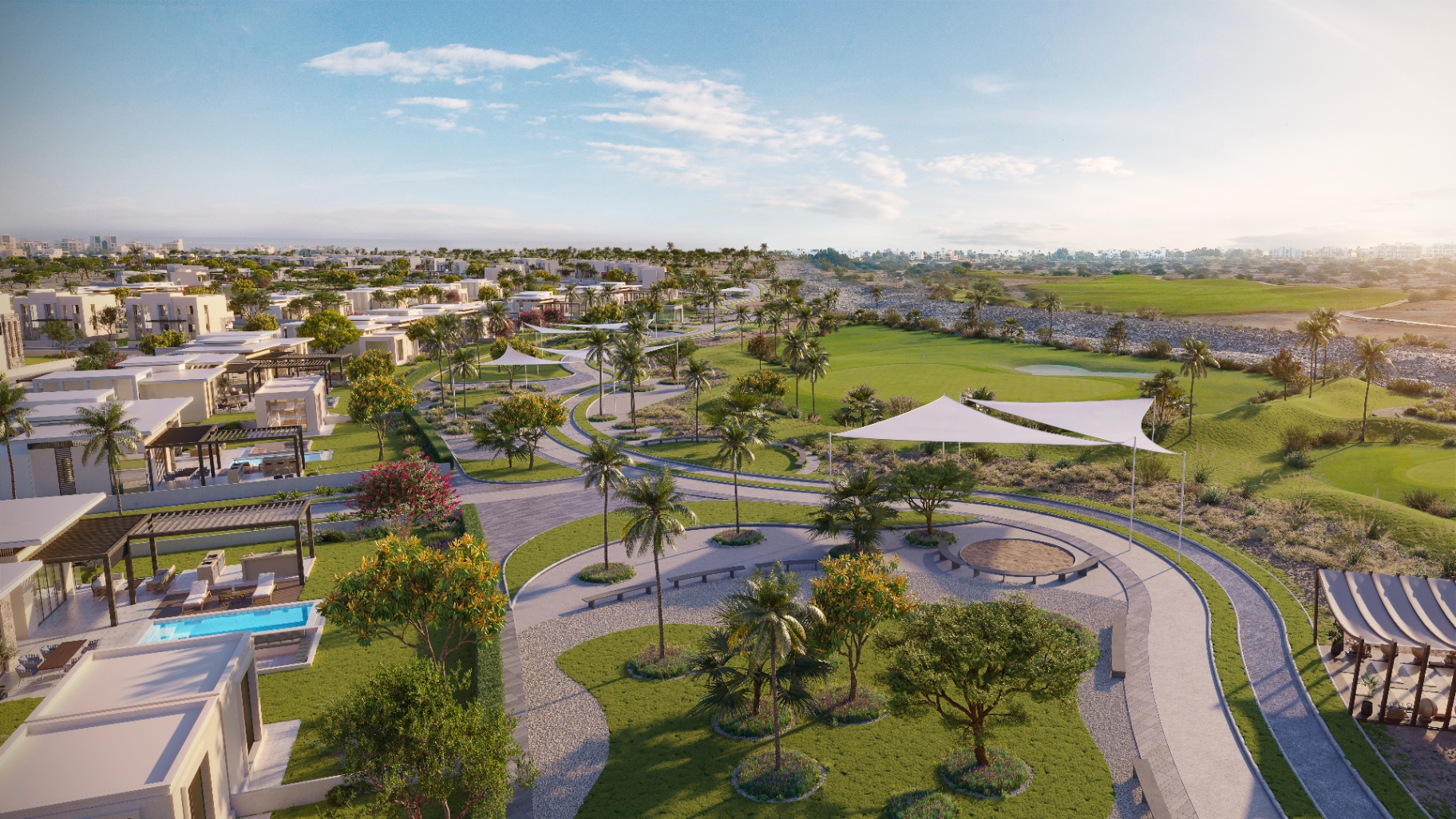 Raya aerial – masterplan and golf surroundings